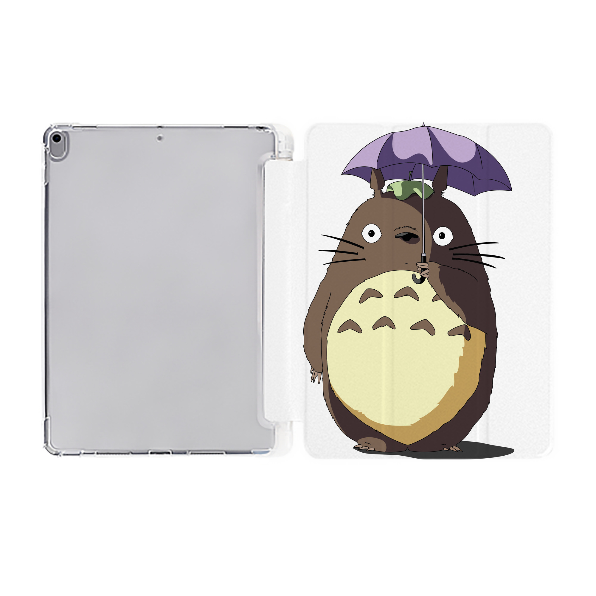 （画像用） となりのトトロ 草壁メイ 草壁サツキ My Neighbor Totoro Satsuki Kusakabe Mei Kusakabe IPad ケース ペン収納付き 三つ折りスタンド PUレザー×シリコン 対応機種9.5/10.5/10.9インチ